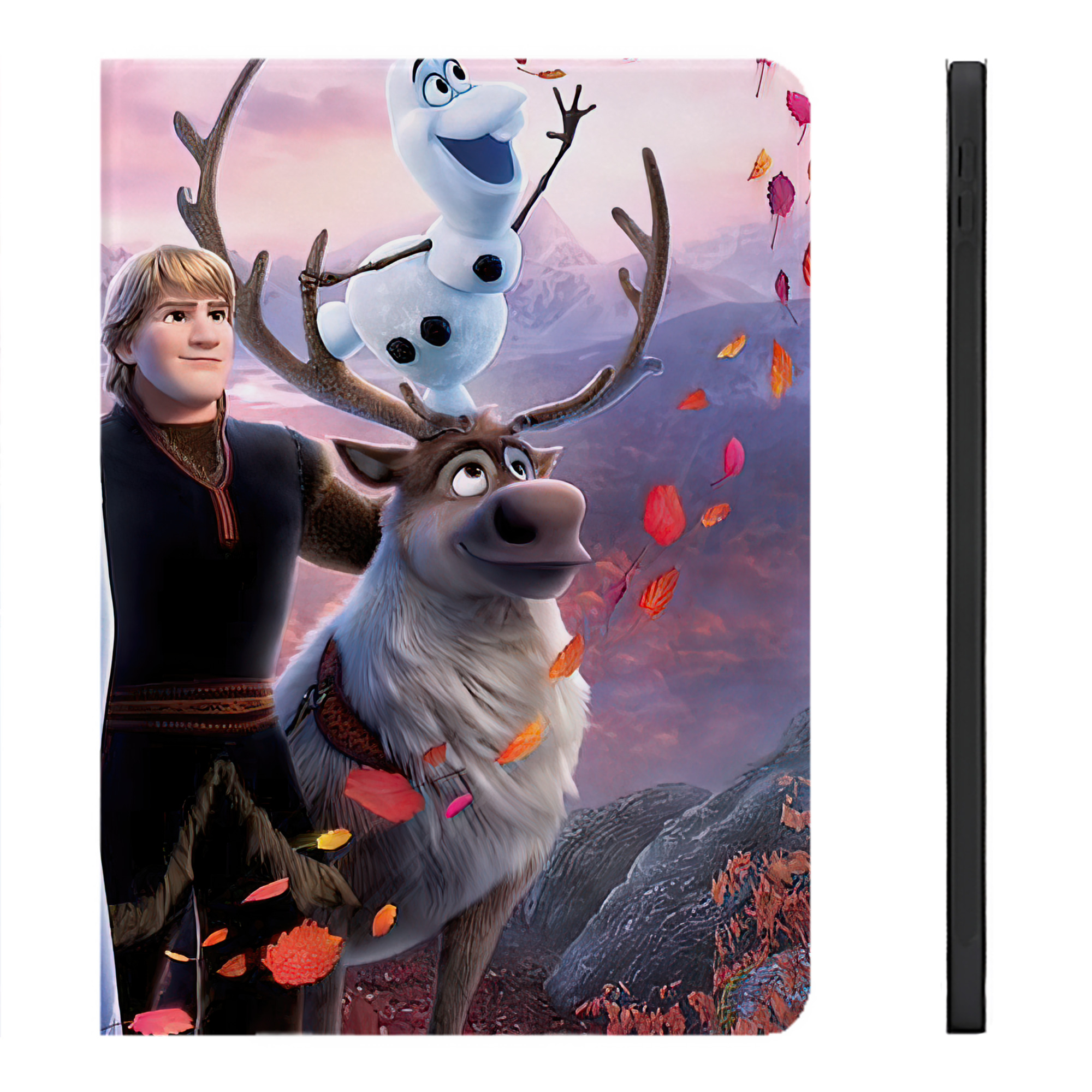 （画像用） アナと雪の女王 アンナ エルサ Frozen Anna Elsa IPadケース ペンホルダー付き ブックスタイルデザイン